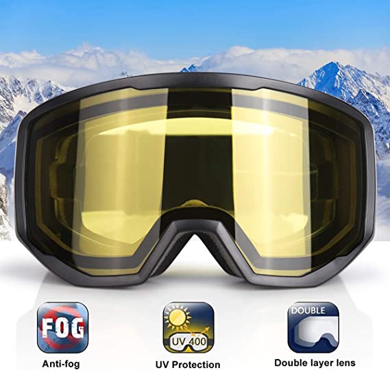 ‎EXP VISION Ski Goggles Snowboard, OTG Anti Fog UV Protection